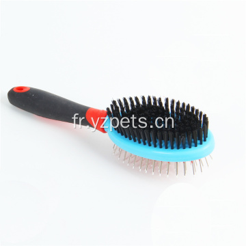 Brosse pour animaux de compagnie à double face pour le toilettage